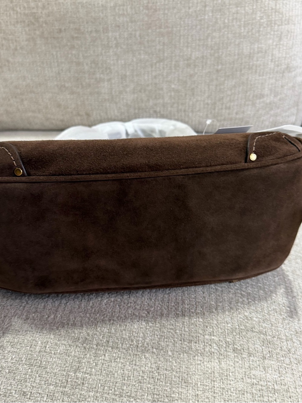 Coach Drifter 31 in Brown Suede Shoulder Bag with Gold Buckle - Picture 6 of 8